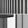 3 verticale lamellenwanden 130cm voor Triomphe pergola