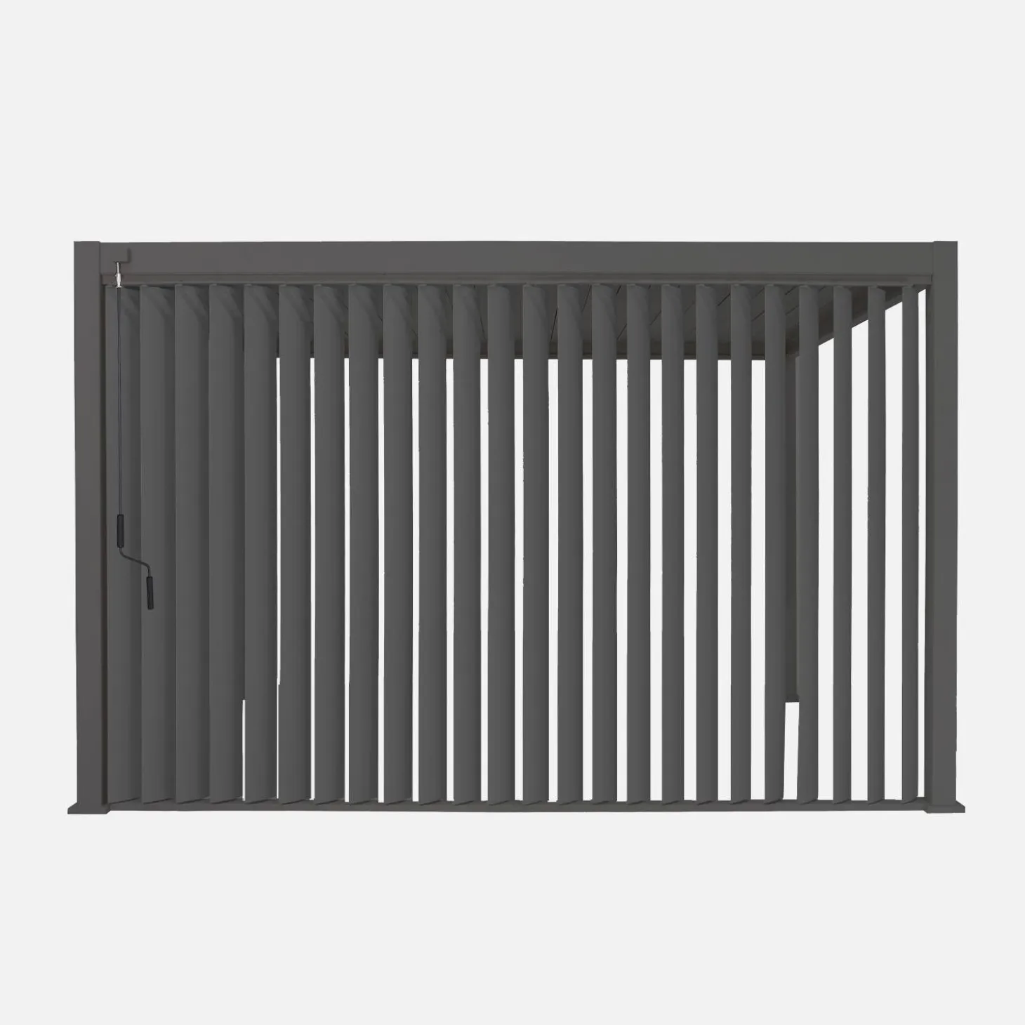 Verticale lamellenwand 4m aluminium voor pergola 4x3m Triomphe