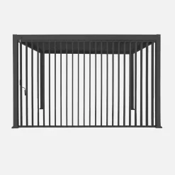 Verticale lamellenwand 4m aluminium voor pergola 4x3m Triomphe