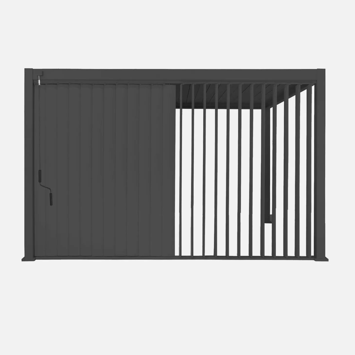 Verticale lamellenwand 4m aluminium voor pergola 4x3m Triomphe