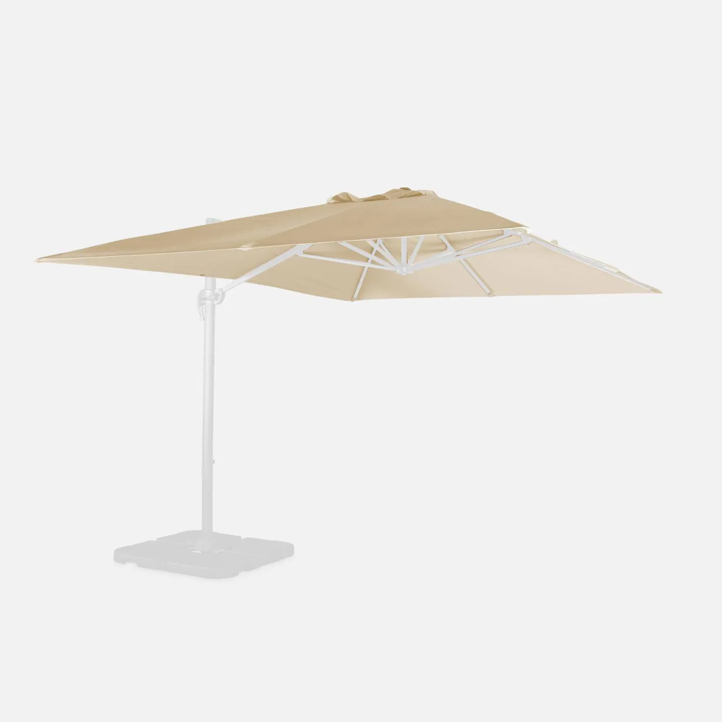 Vervangend doek voor Wimereux parasols 3x4m