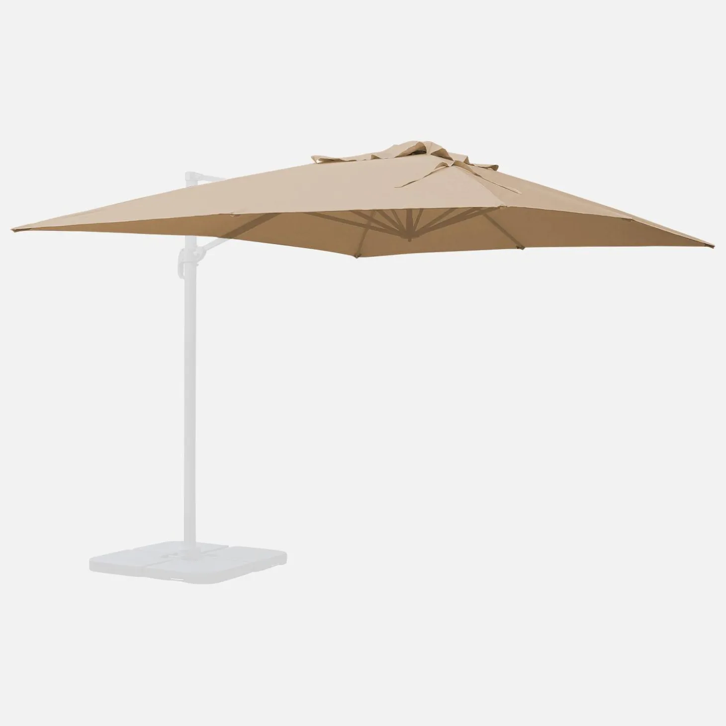 Vervangend parasoldoek zweefparasol 3x4m