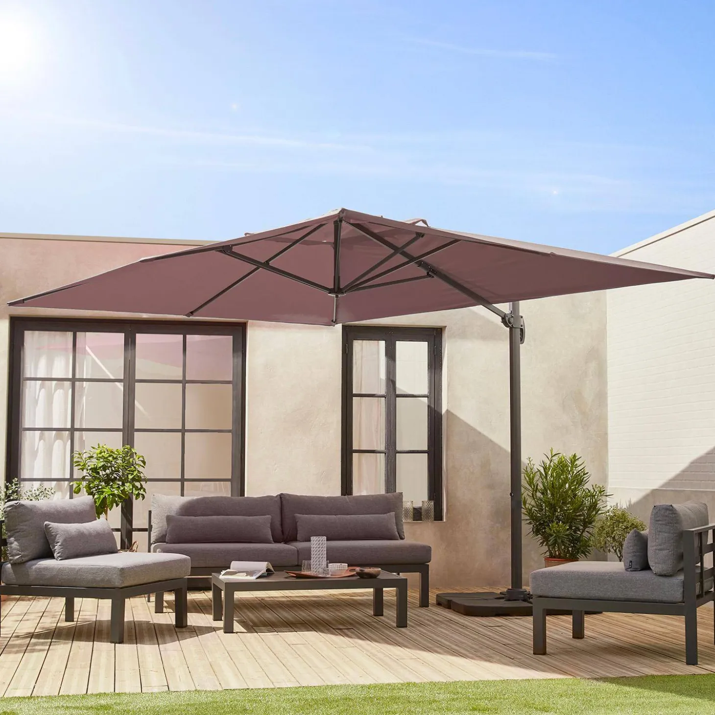 Vervangend parasoldoek zweefparasol 3x4m