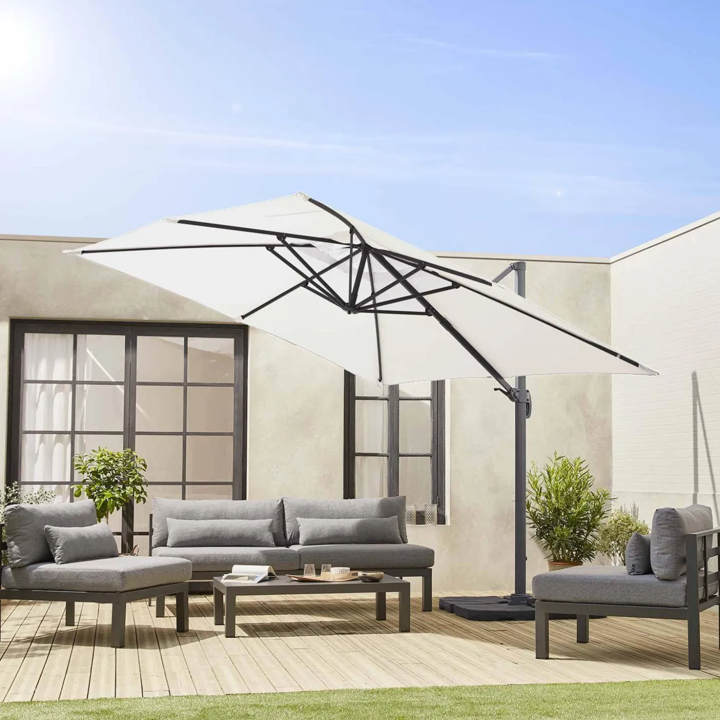Vervangend parasoldoek zweefparasol 3x3m