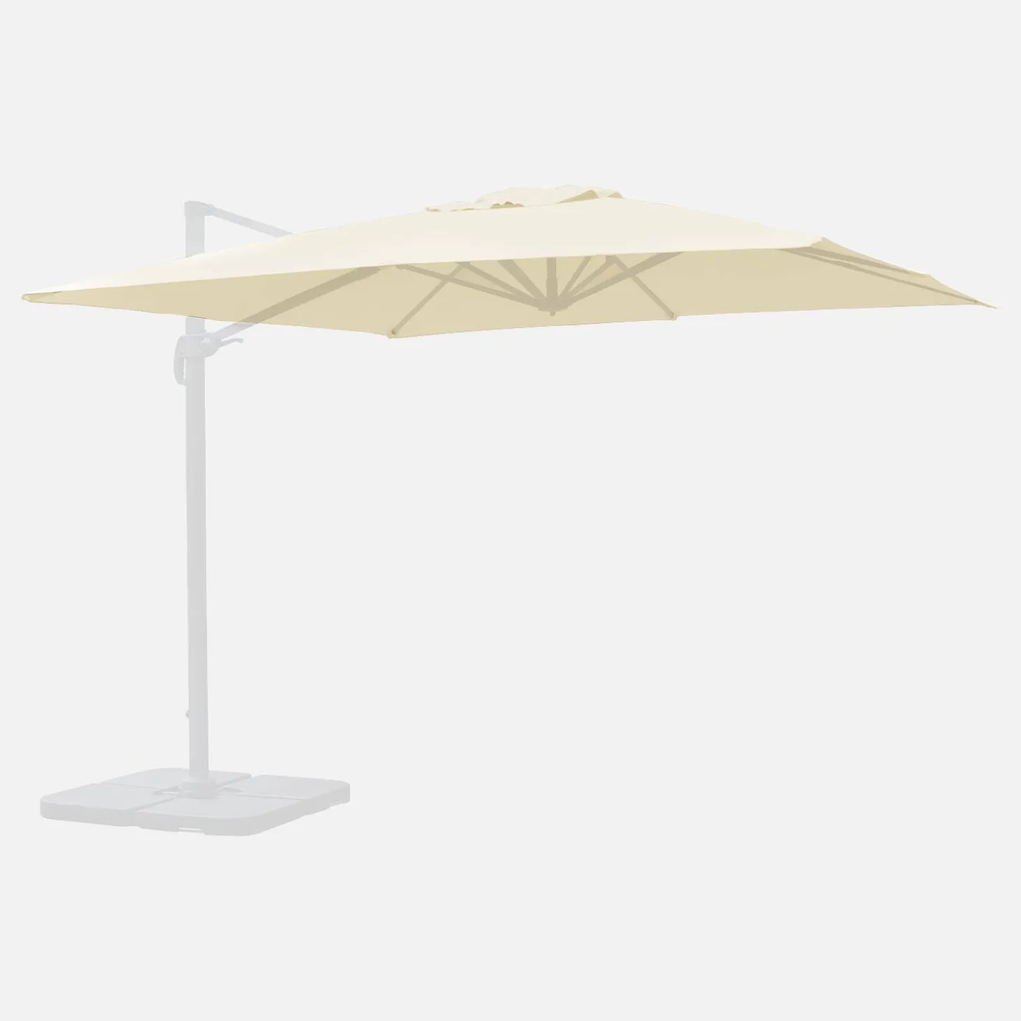 Vervangend parasoldoek zweefparasol 3x3m