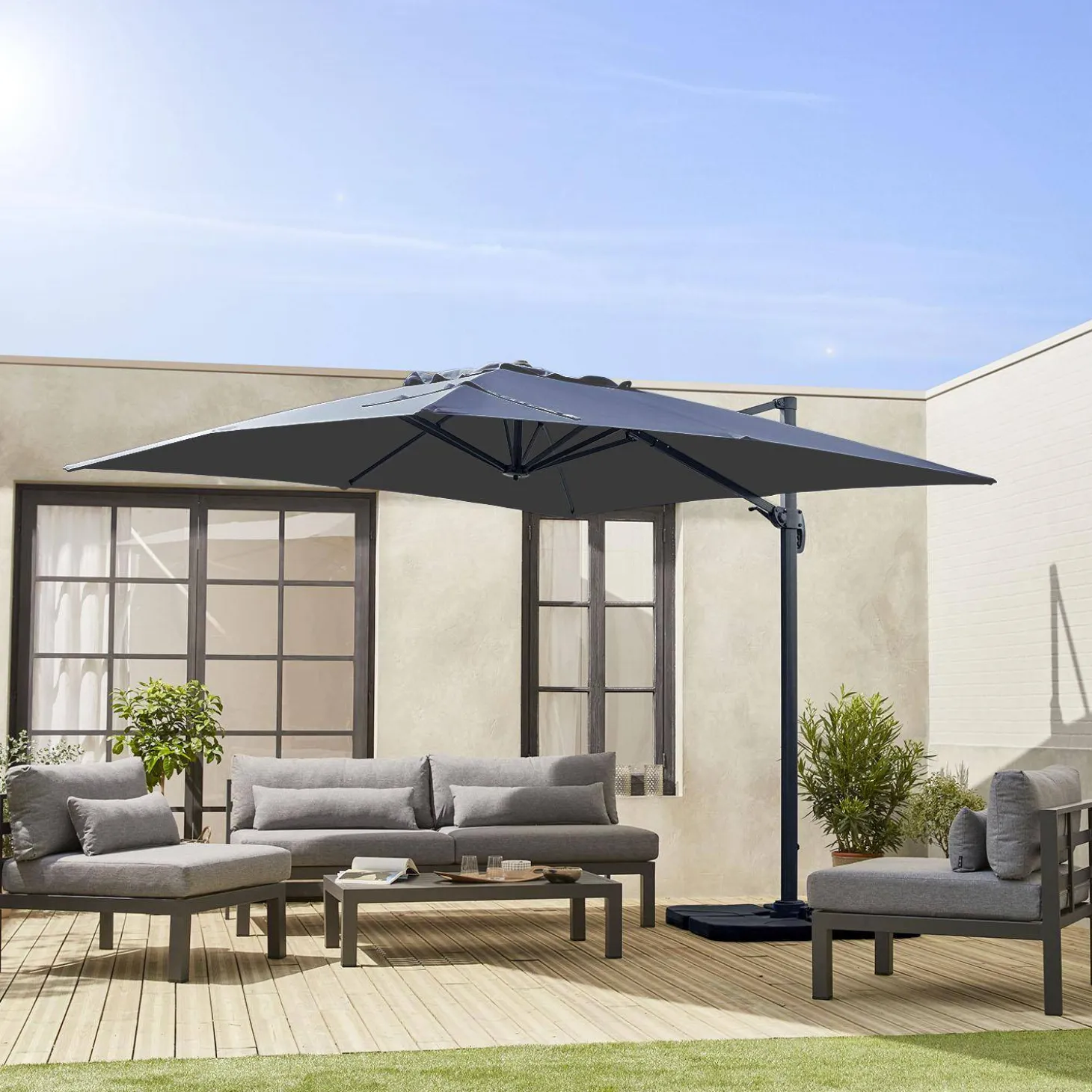 Vervangend parasoldoek zweefparasol 3x3m