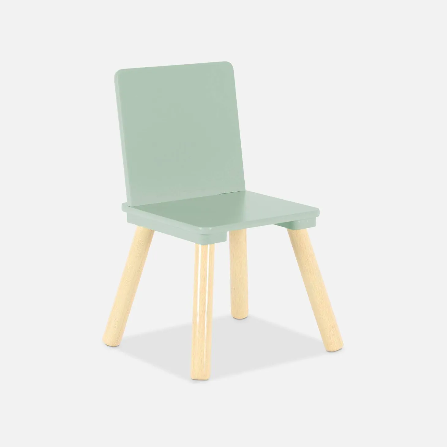 Vierkante kindertafel grenenhout 2 stoelen