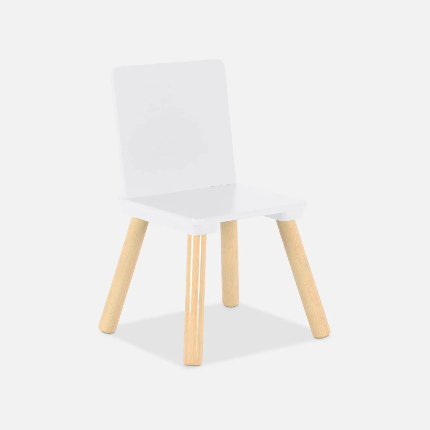 Vierkante kindertafel grenenhout 2 stoelen