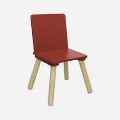 Vierkante kindertafel grenenhout 2 stoelen