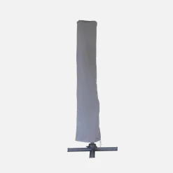 Vierkante offset parasol 3x3m + set van 4 verzwaarde tegels 50x50cm