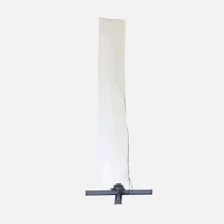 Vierkante offset parasol 3x3m + set van 4 verzwaarde tegels 50x50cm