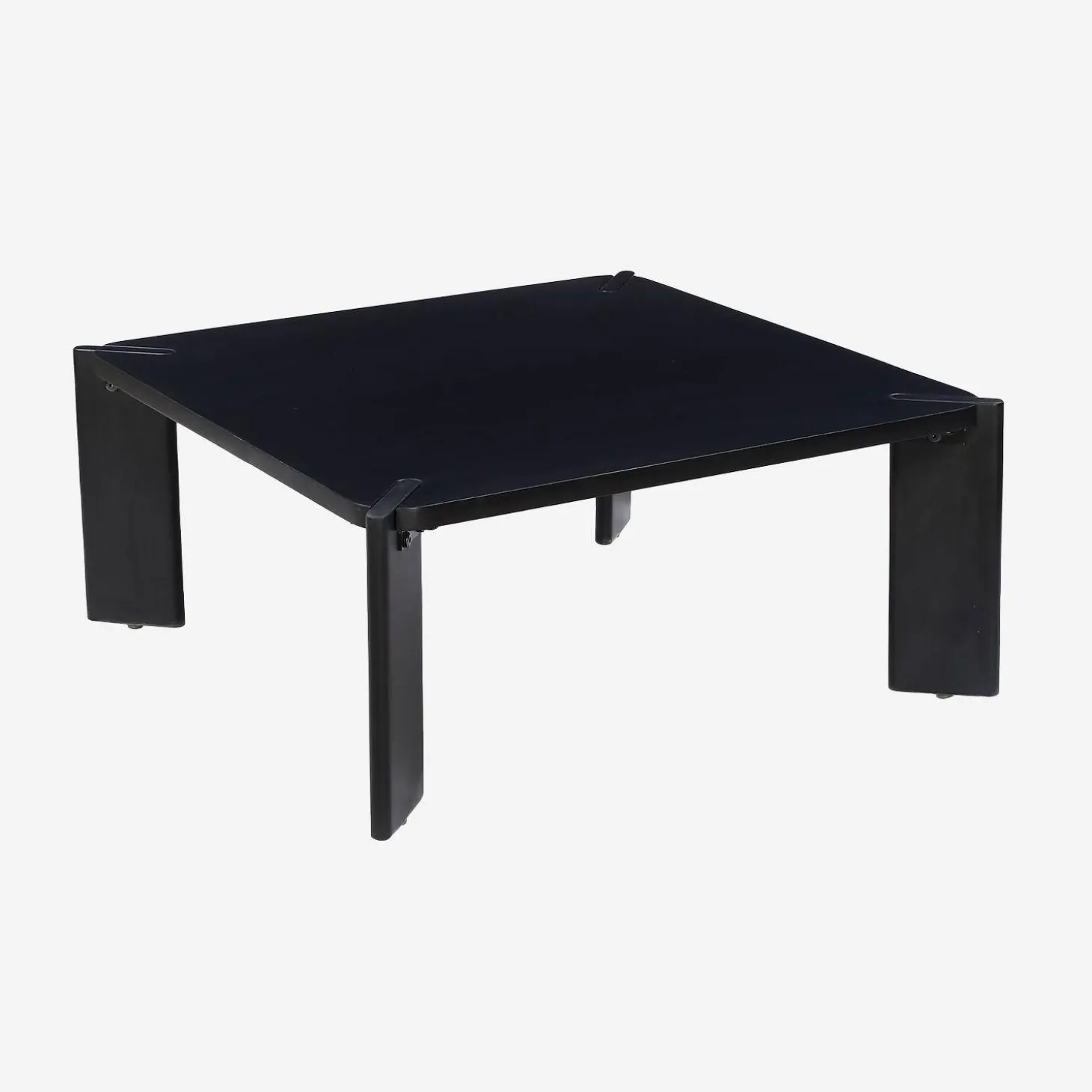 Vierkante salontafel in massief hout 80cm