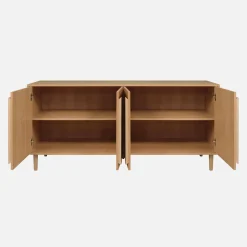 Vintage dressoir houtdecor 4 deuren 160cm