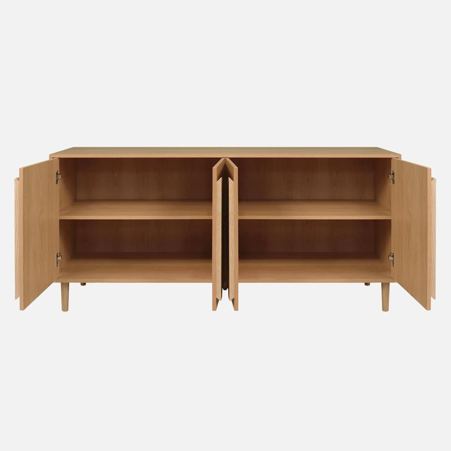 Vintage dressoir houtdecor 4 deuren 160cm