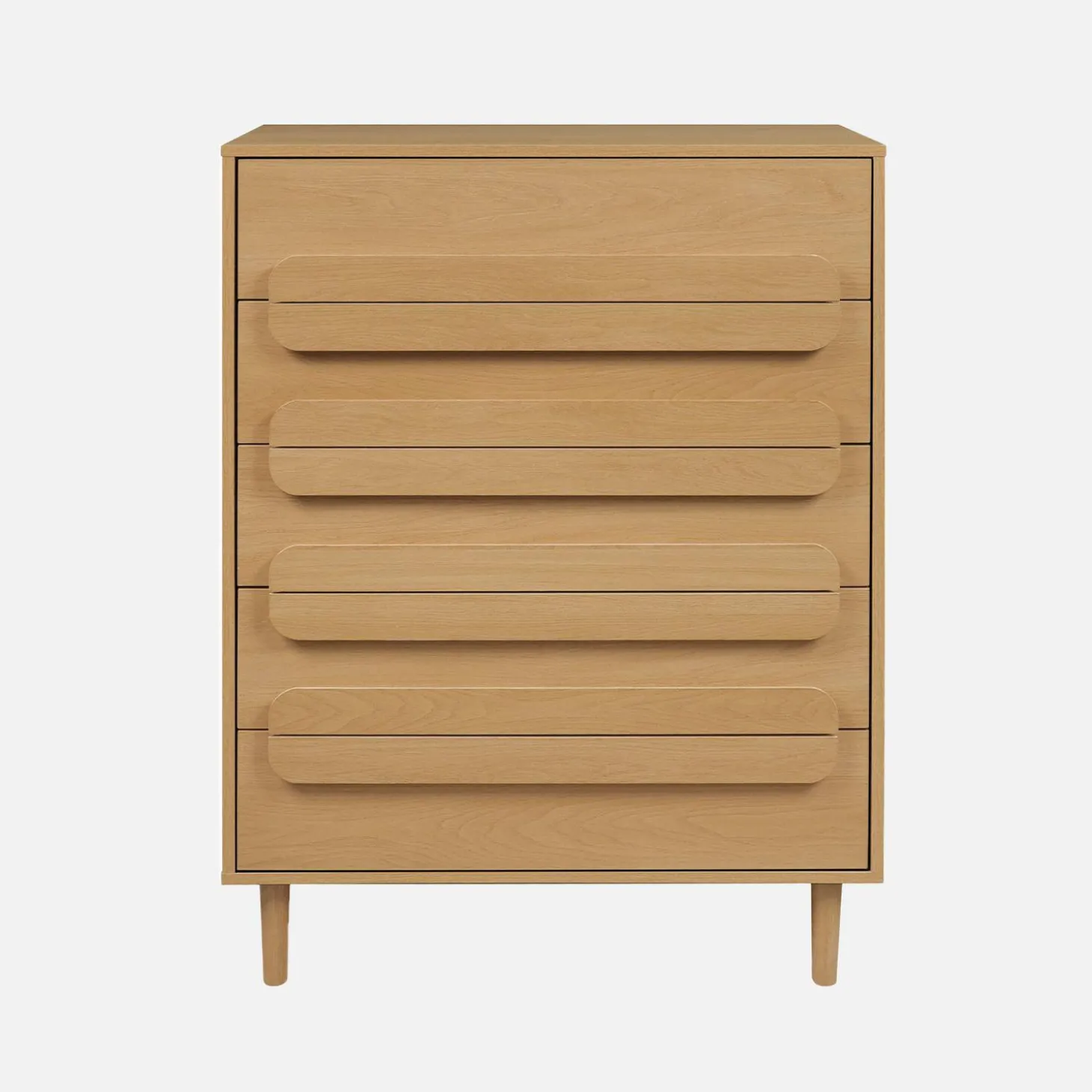 Vintage ladekast houtdecor 5 lades 80cm