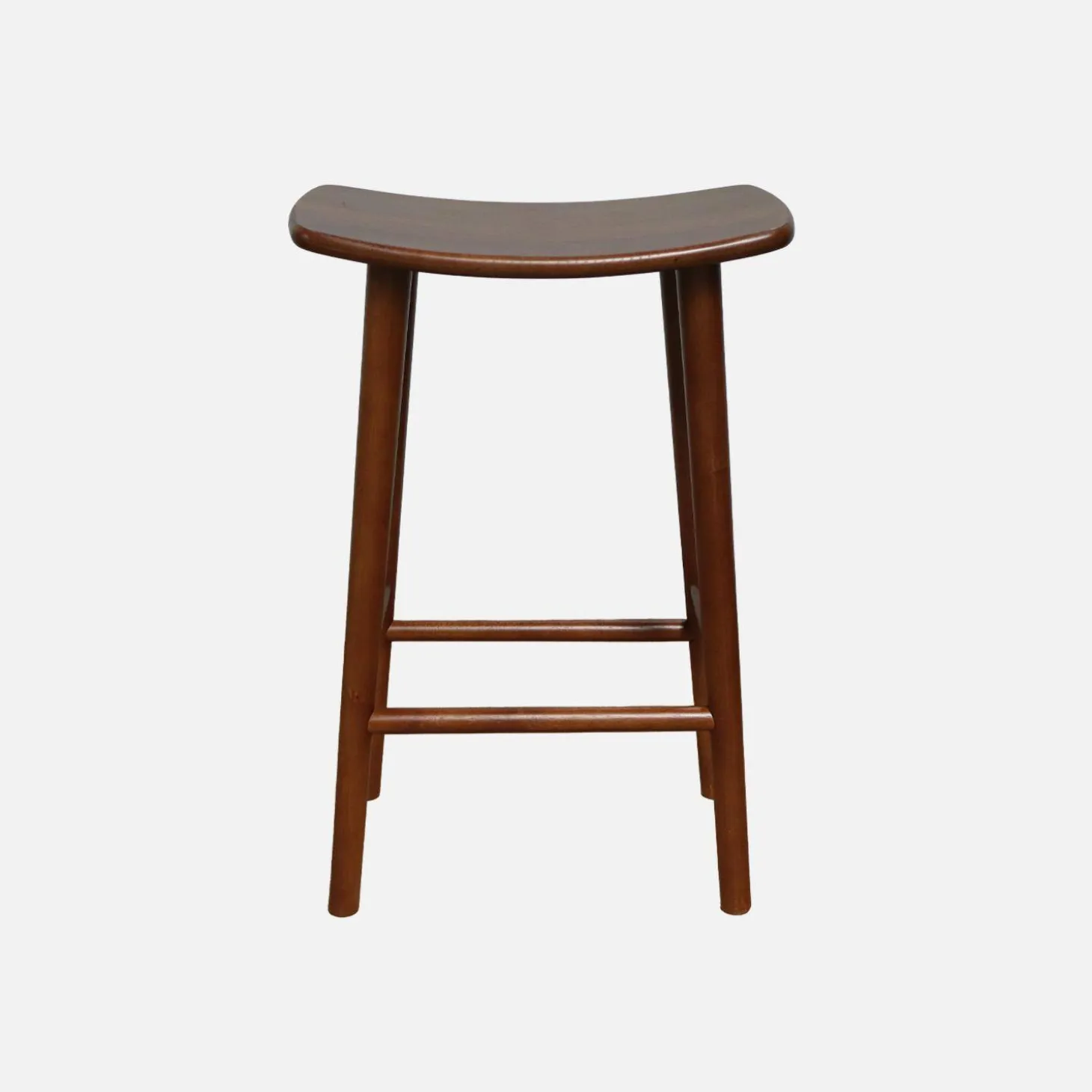 Vintage rubberhouten barkruk (set van 2)