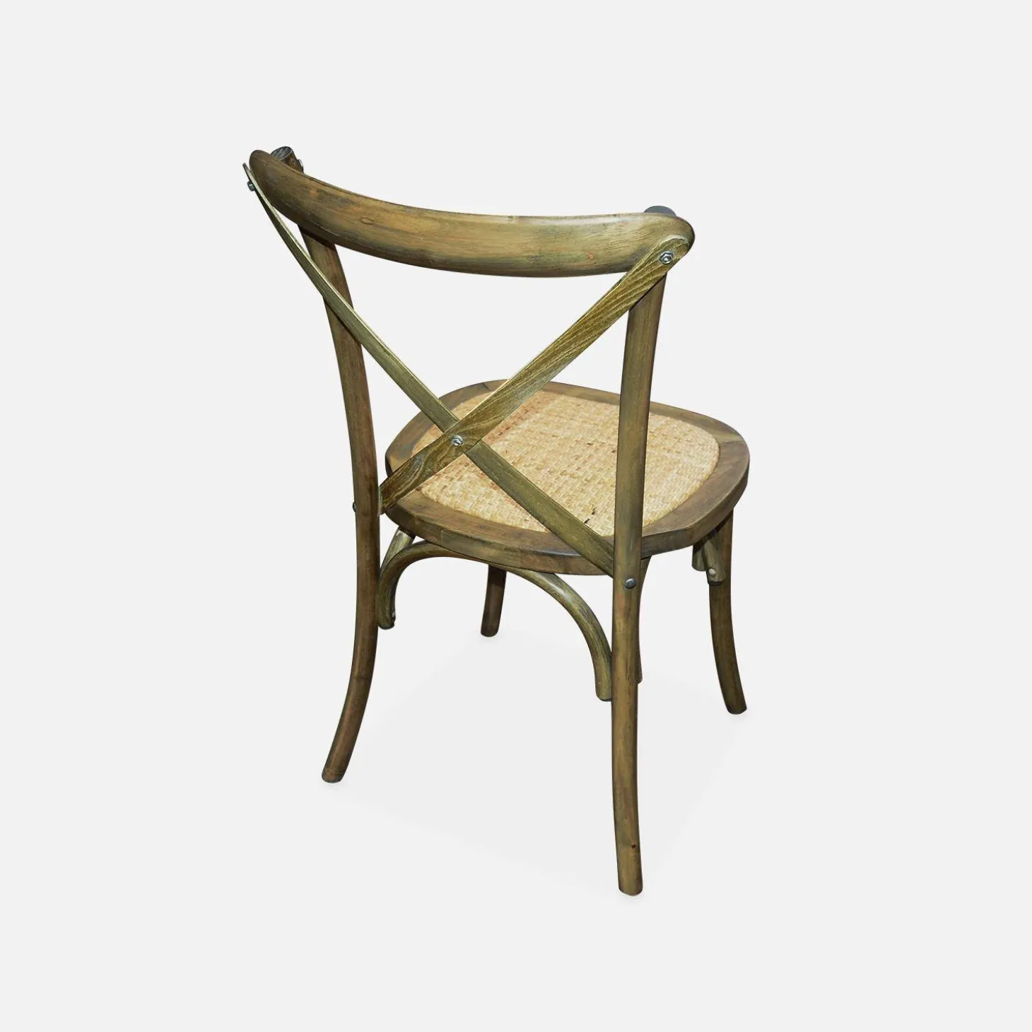 Vintage rubberhouten bistrostoelen (set van 2)