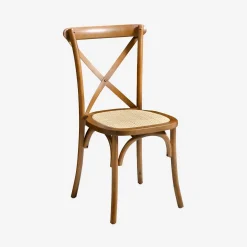 Vintage rubberhouten bistrostoelen (set van 2)