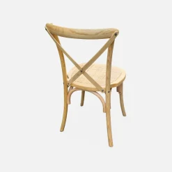 Vintage rubberhouten bistrostoelen (set van 2)