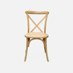 Vintage rubberhouten bistrostoelen (set van 2)