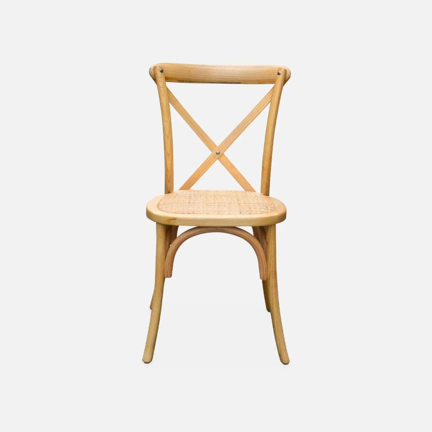 Vintage rubberhouten bistrostoelen (set van 4)
