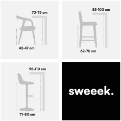 Vintage rubberhouten en rotan stoelen (set van 4)