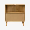 Vintage wastafelonderkast met houtdecor