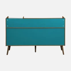 Vintage XL platenspeler kastje tweekleurig 130cm