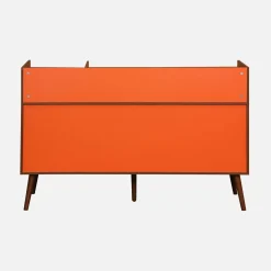 Vintage XL platenspeler kastje tweekleurig 130cm