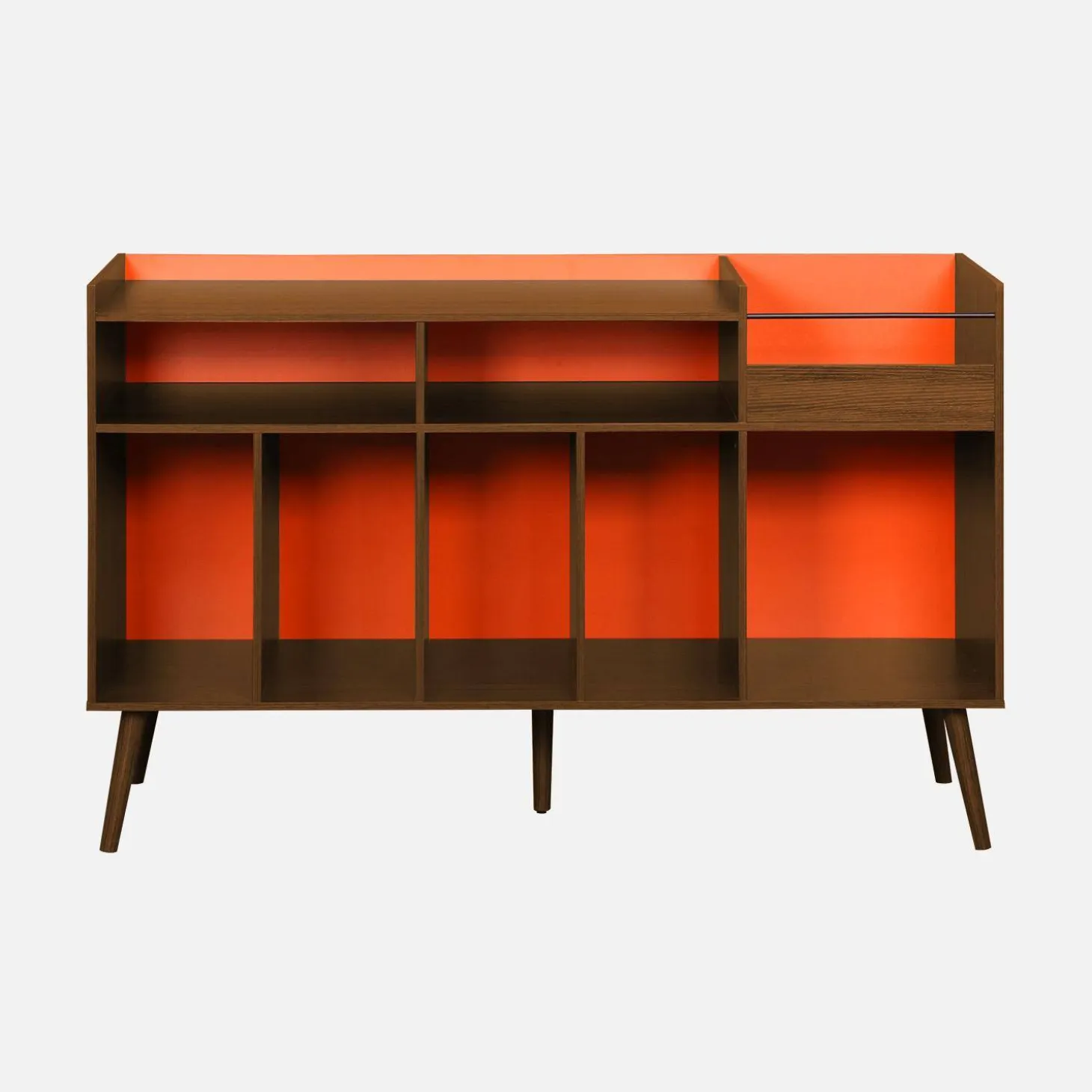 Vintage XL platenspeler kastje tweekleurig 130cm