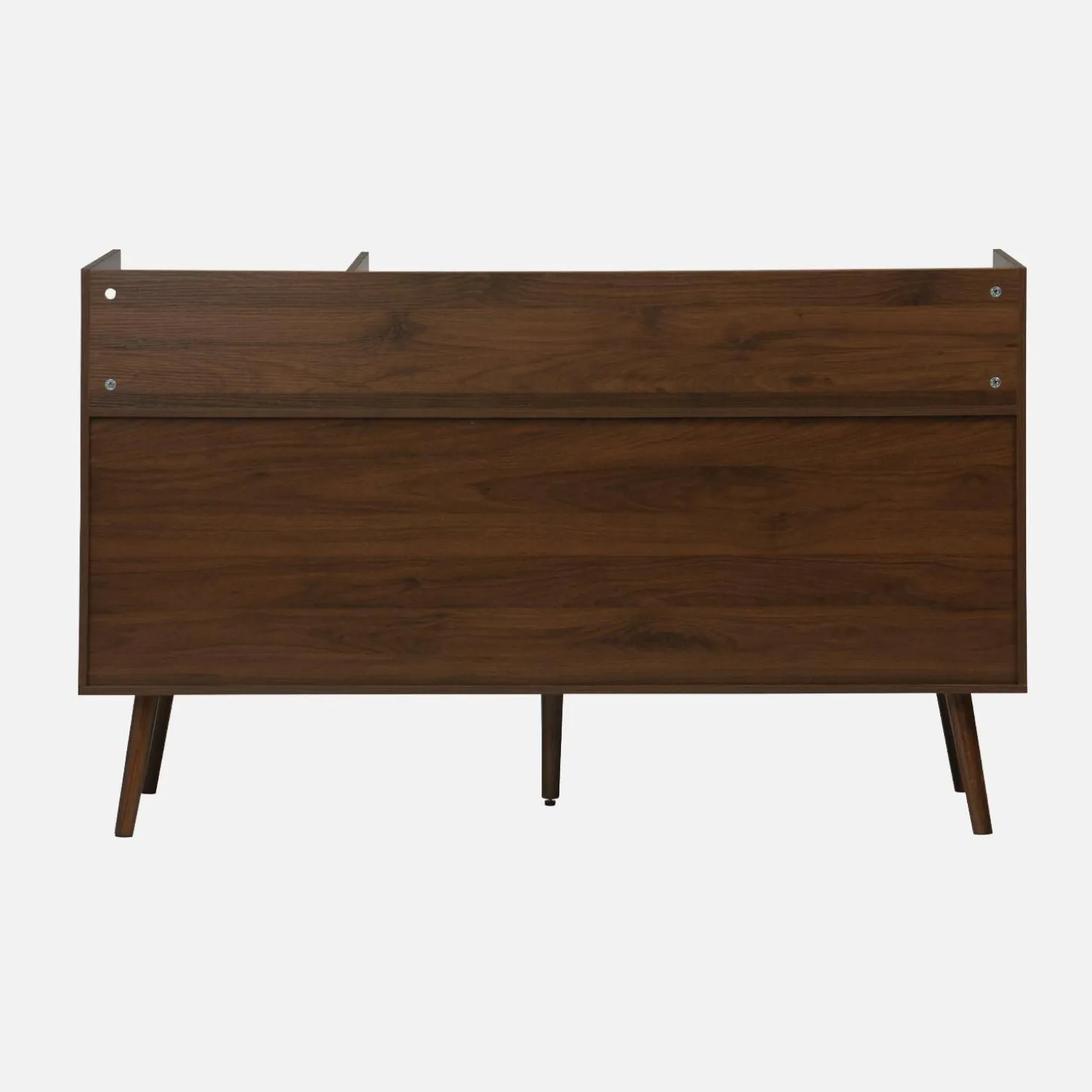 Vintage XL vinylmeubel met donker houteffect 130cm