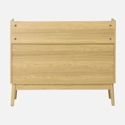 Vinyl opbergmeubel met houtdecor