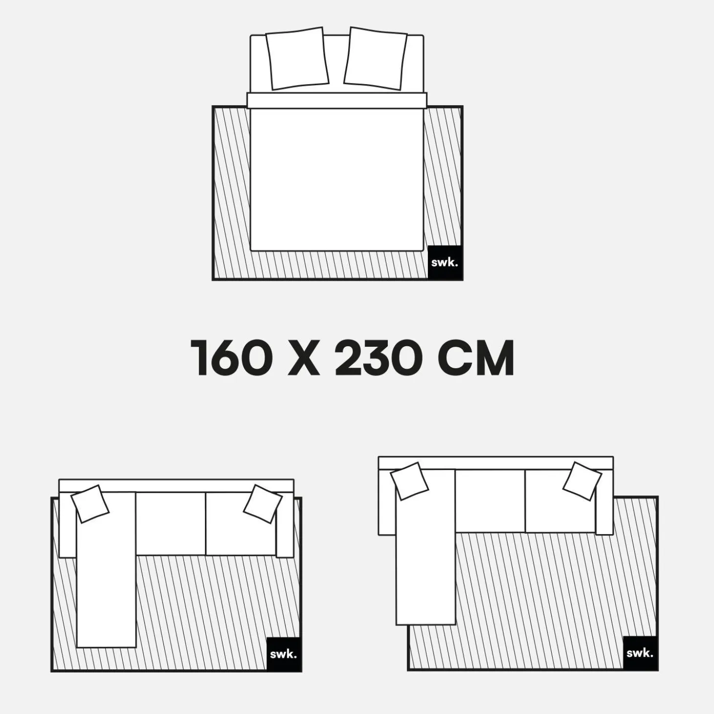 Vloerkleed in kiezelvorm met crèmekleurig reliëfpatroon voor binnen