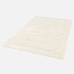 Vloerkleed met grafisch patroon voor binnen crème