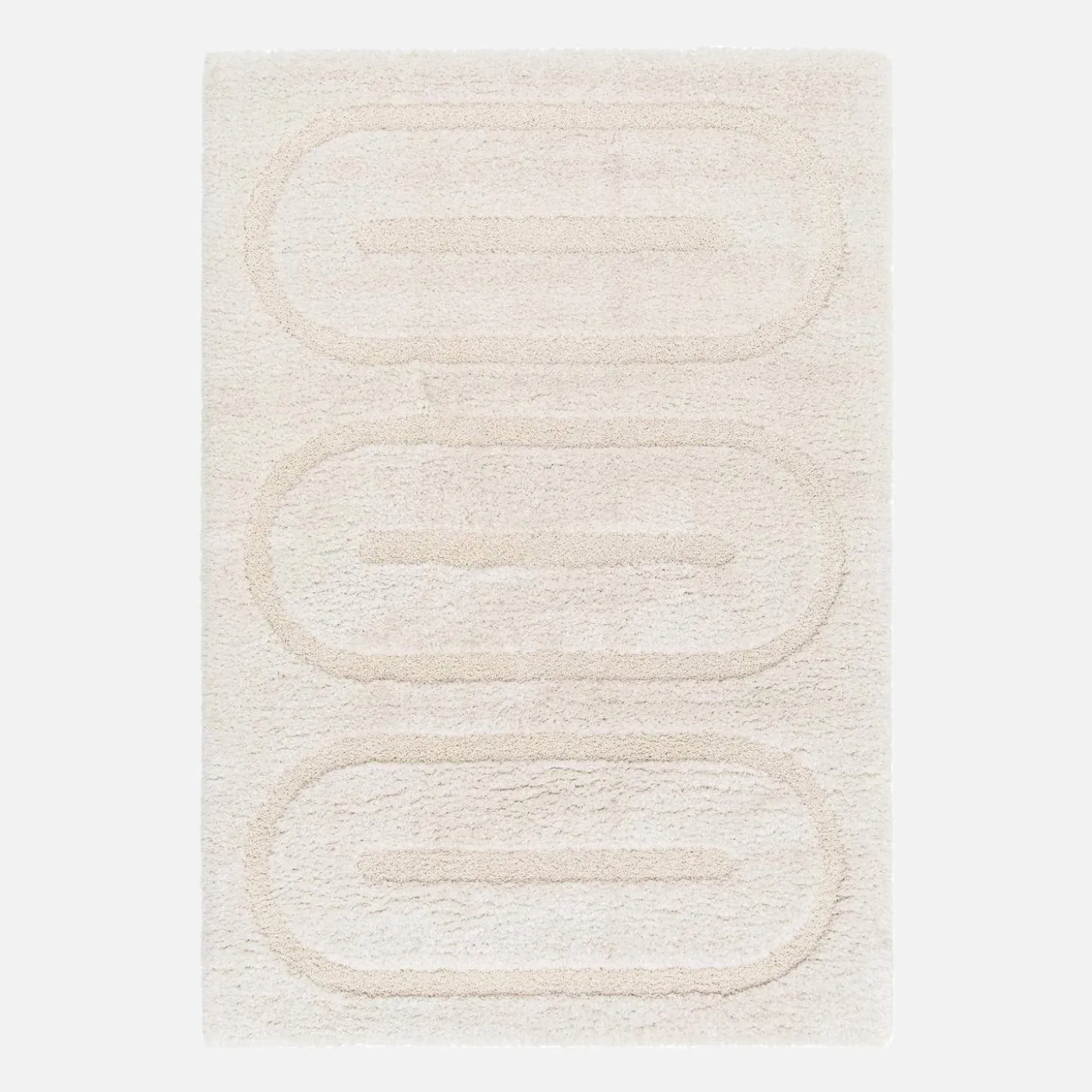 Vloerkleed met grafisch patroon voor binnen crème