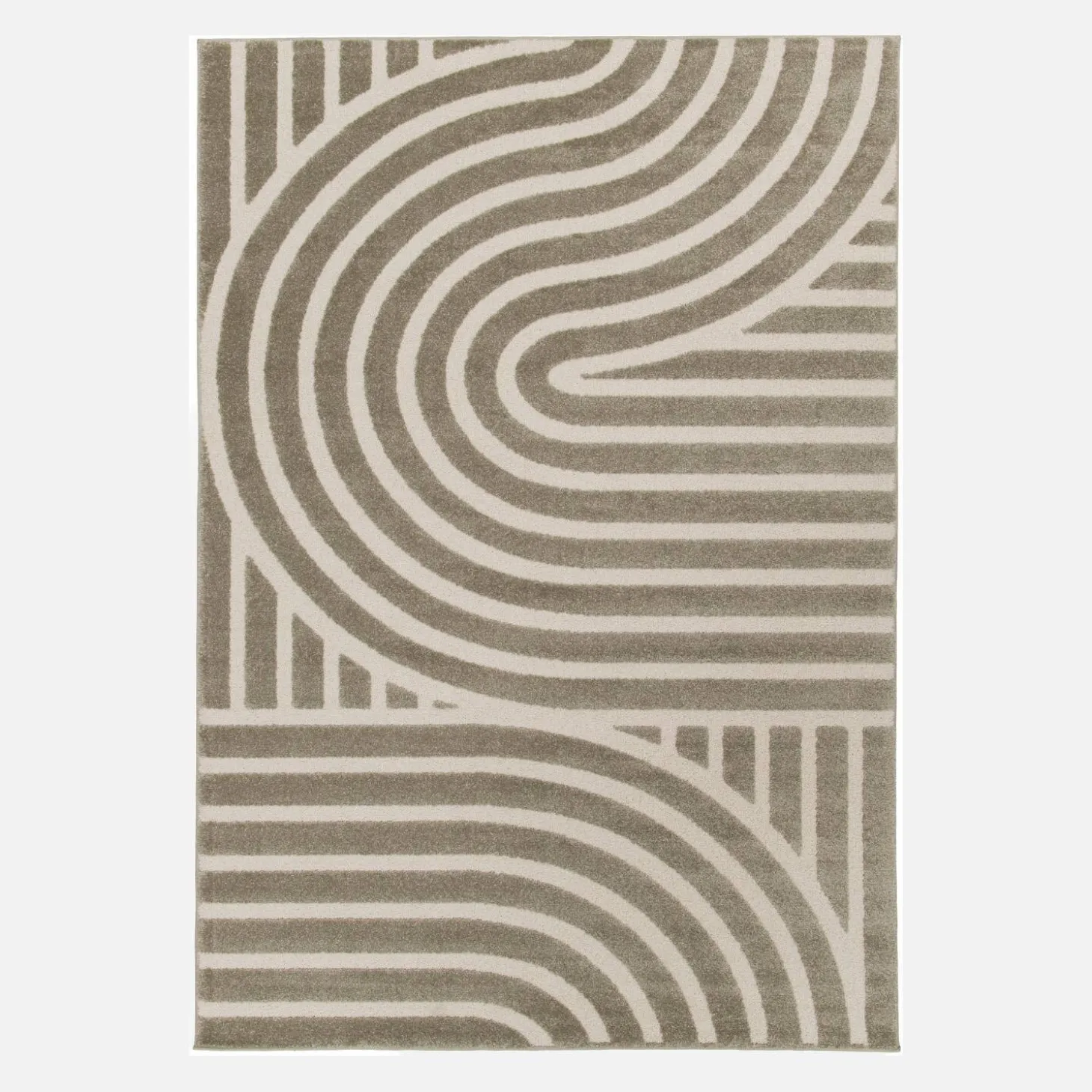 Vloerkleed met grafisch patroon taupe voor binnen