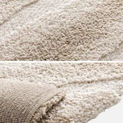 Vloerkleed voor binnen met beige gestreept patroon