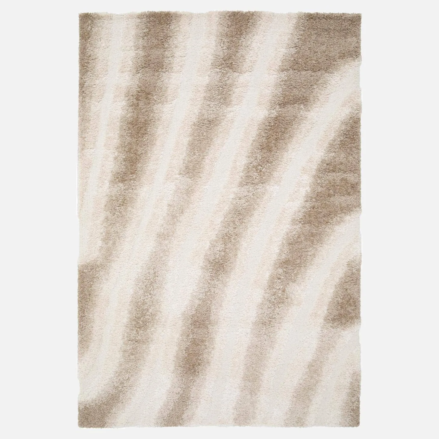 Vloerkleed voor binnen met beige gestreept patroon