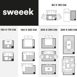 Vloerkleed voor binnen met beige gestreept patroon