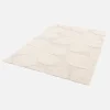 Vloerkleed voor binnen met bloemenpatroon crème