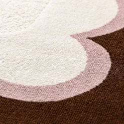 Vloerkleed voor binnen roze en bruin