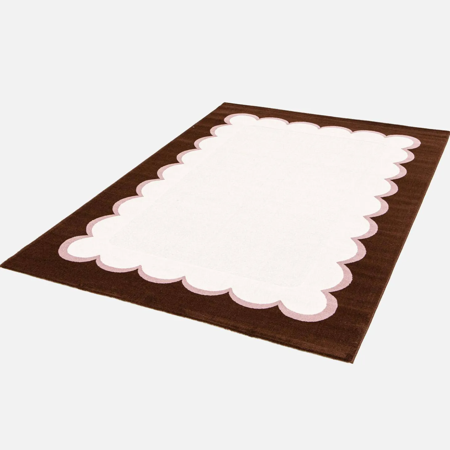 Vloerkleed voor binnen roze en bruin