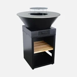 Vuurkorf barbecue Ø81,5cm, grillrooster, houtopslag