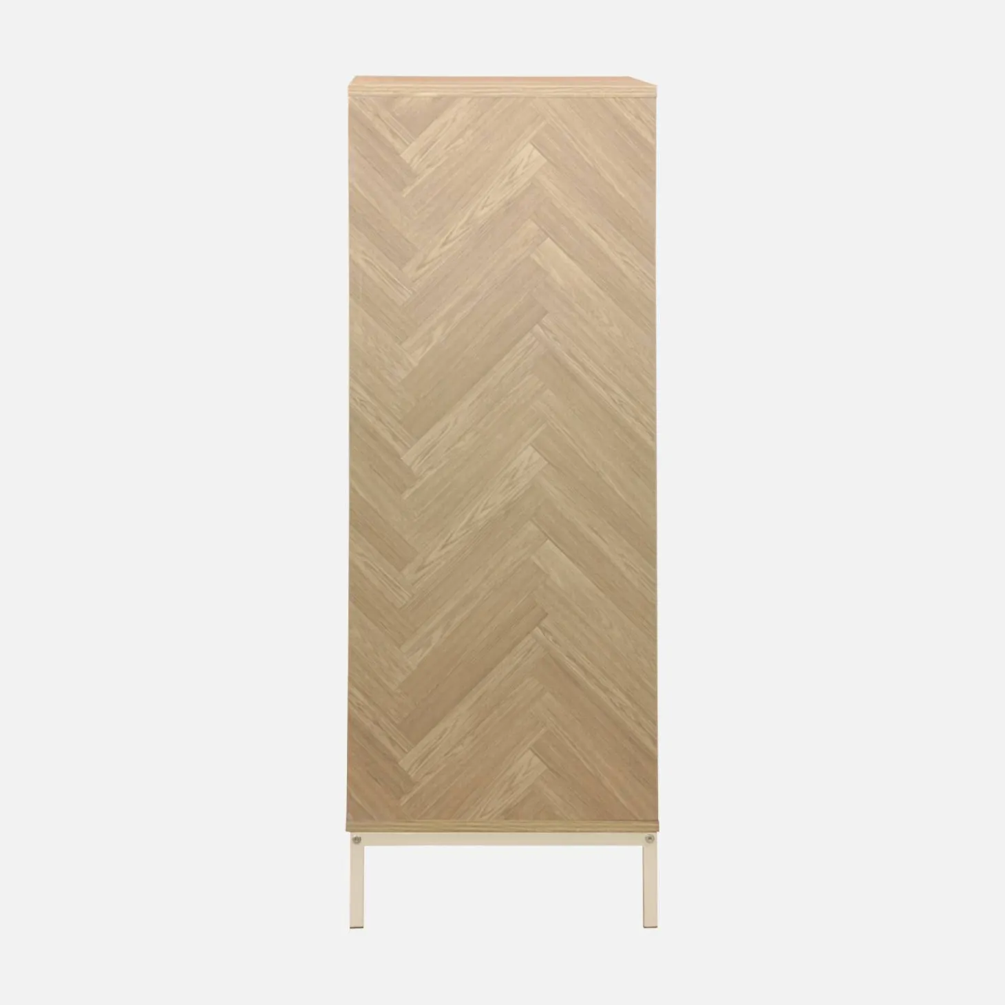 Wandkast 2 deuren houtdecor visgraatmotief 80cm