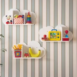 Wandplanken Cloud voor kinderkamer (set van 3)