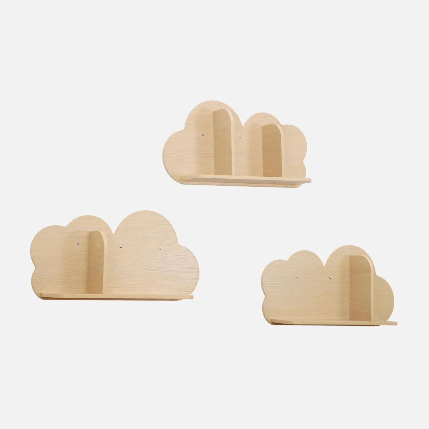 Wandplanken Cloud voor kinderkamer (set van 3)