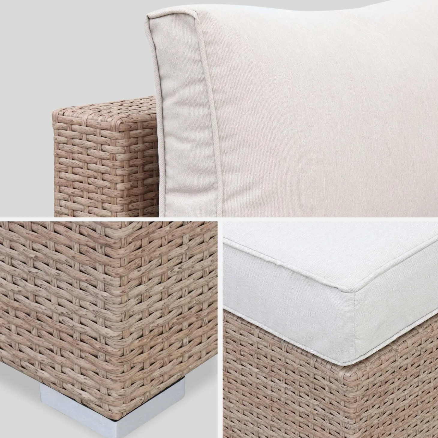 Wicker hoek loungeset 5 plaatsen