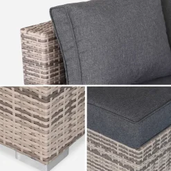 Wicker loungeset 5 plaatsen