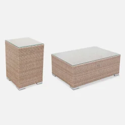 Wicker loungeset 8-10 plaatsen