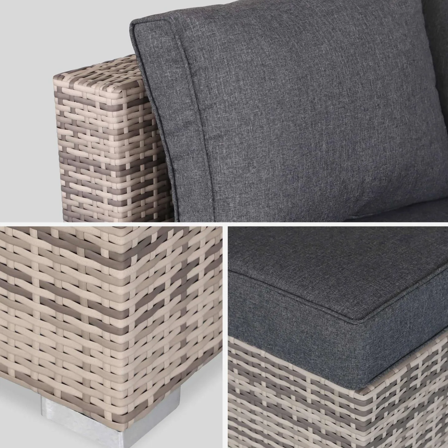 Wicker loungeset 8-10 plaatsen